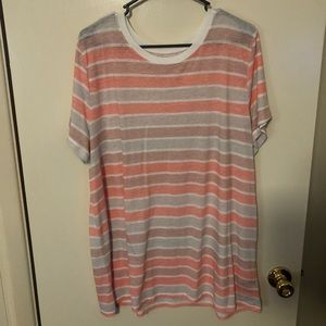 TORRID Striped Burnout Tee